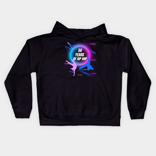 50 years of hip hop Kids Hoodie by Aliart